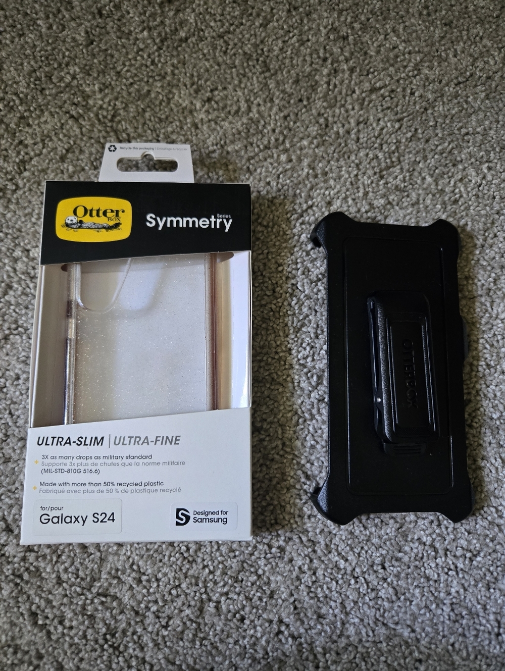 Otter Box Sparkle Case And Clip Case- Galaxy S24
